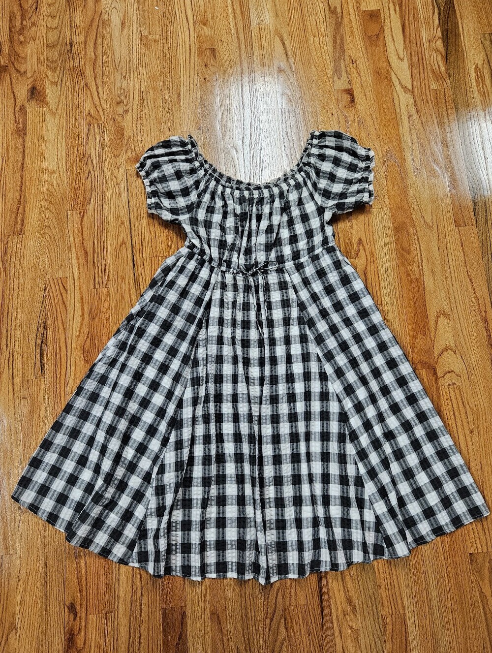torrid Gray & White Gingham Midi Dress